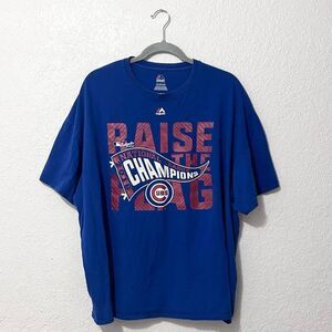 Cubs Raising the Flag 2016 champions short sleeve shirt size 2x